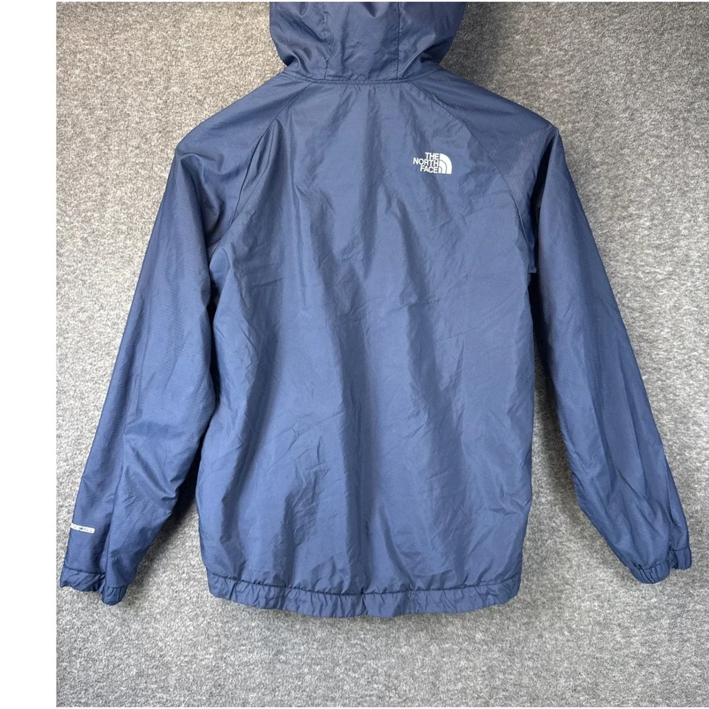 The North Face WindWall Jacket Boys L 14/16 Blue Reversible Hooded Windbreaker